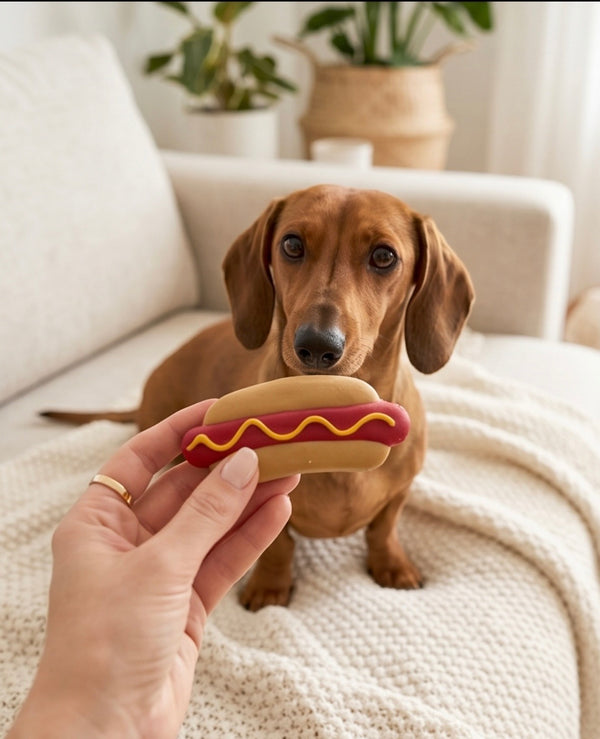 Hot Dog Cookie, Gourmet Dog Treats - Tails in the City