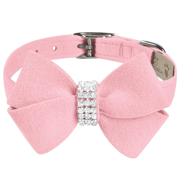 Nouveau Bow Collar - Puppy Pink
