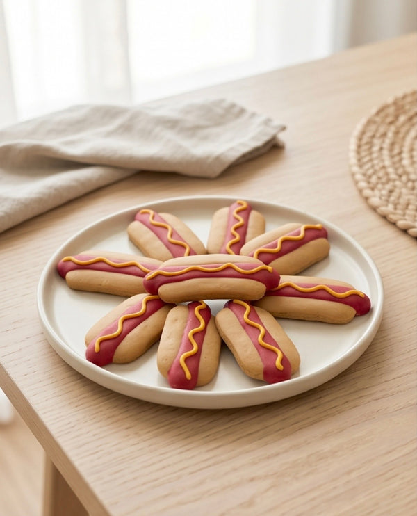 Hot Dog Cookie, Gourmet Dog Treats - Tails in the City