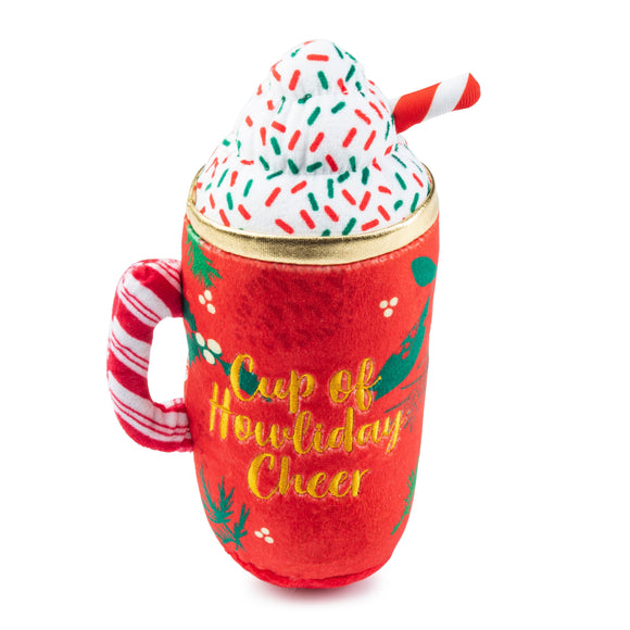 Holiday Cup of Cheer Plush Dog Toy