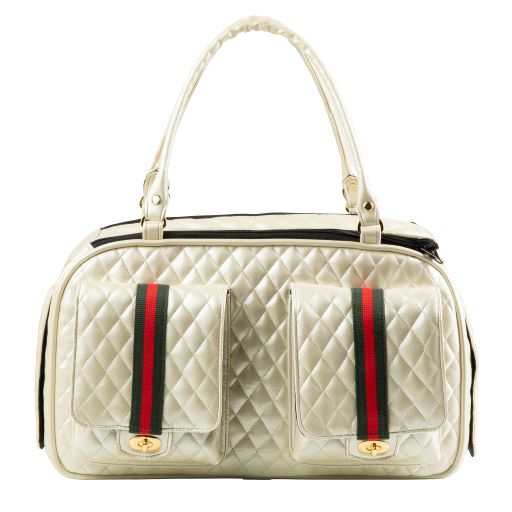 Petote Marlee 2 Bag - Ivory Quilted with Stripe
