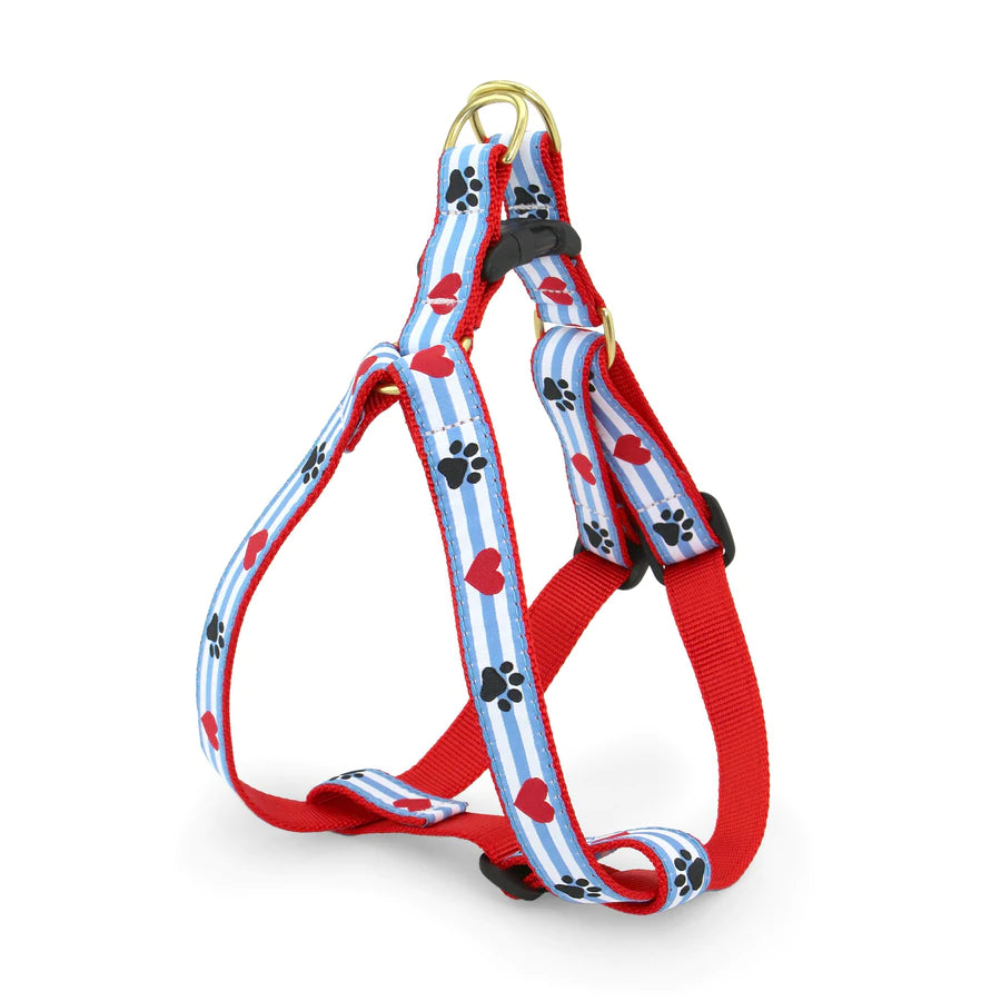 Up Country Pawprint Stripe Harness