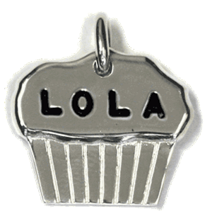 Sterling Silver Cupcake ID Tag