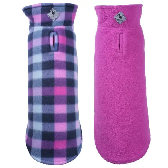 Fargo Fleece Worthy Dog Purple Plaid Jacket