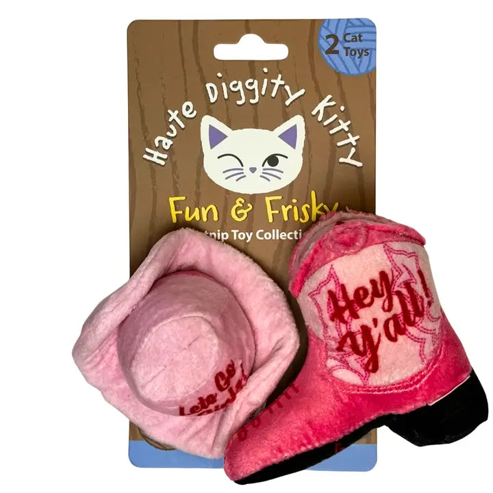 Kitty Cowgirl Set | Catnip Plush Cat Toy Duo