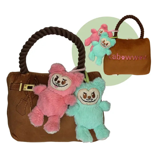 Labowwow Handbag | Plush Squeaker Dog Toy
