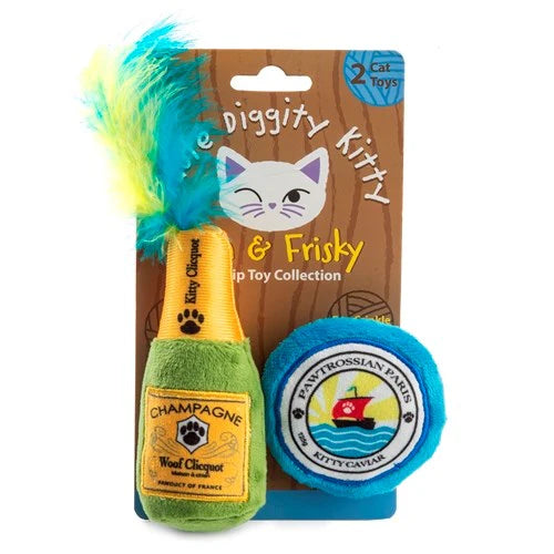 Kitty Clicquot Bottle & Caviar Catnip Toys