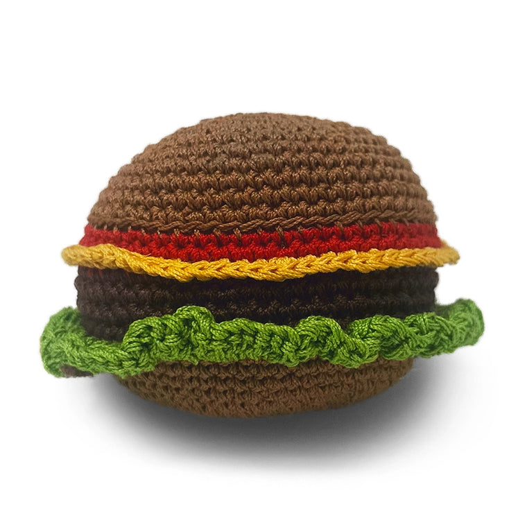Burger Knit Toy