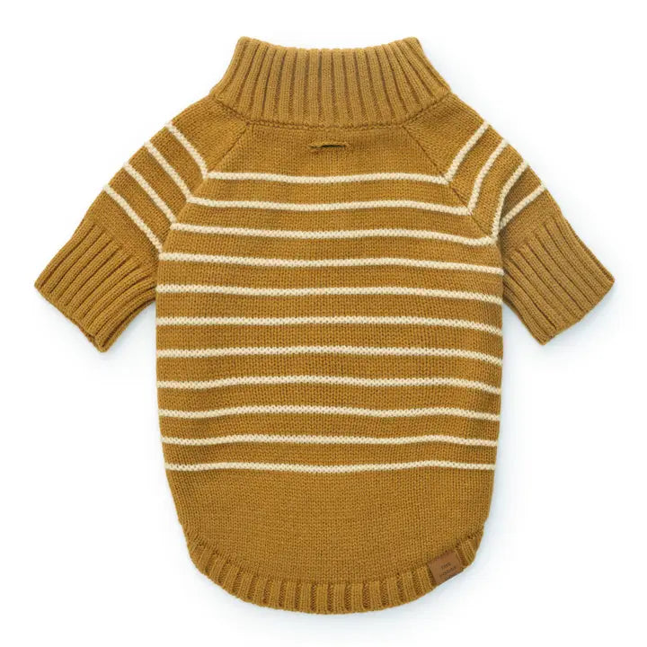 The Foggy Dog Mustard Stripe Dog Sweater