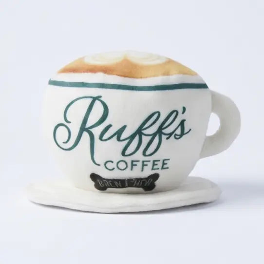 Ruff's Coffee Cup Plush Squeaker Toy