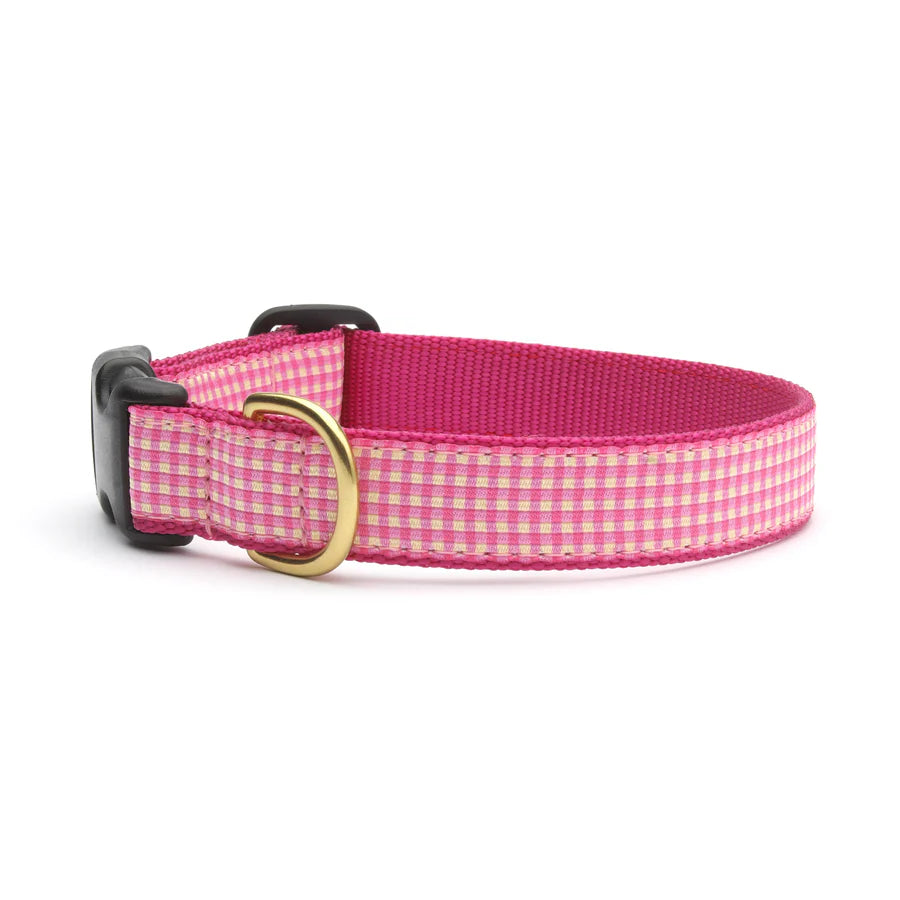 Pink Gingham Collar