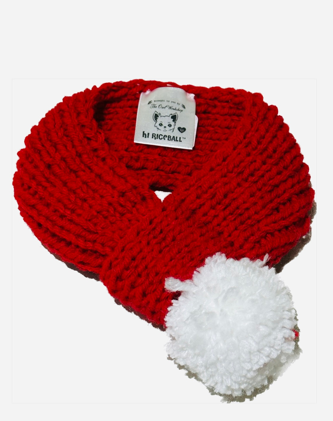 Pom Pom Red Solid with White