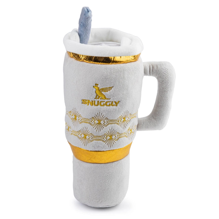 Holiday Snuggly Cup - Ivory with Gold Embroidery