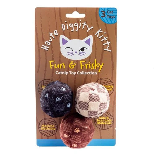 KV Balls Checker 3 Catnip Toys