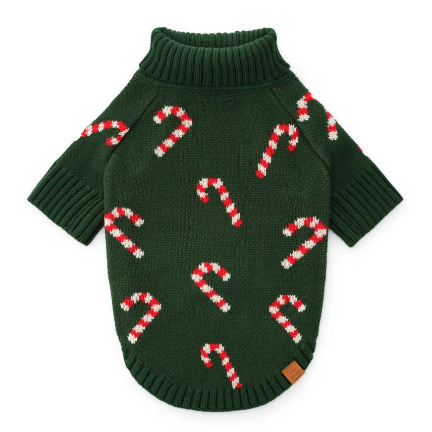 The Foggy Dog Candy Canes Holiday Sweater