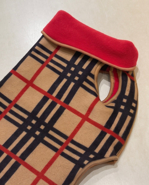 Duluth Double Fleece - Tan Plaid w/ Red Reverse EXCLUSIVE