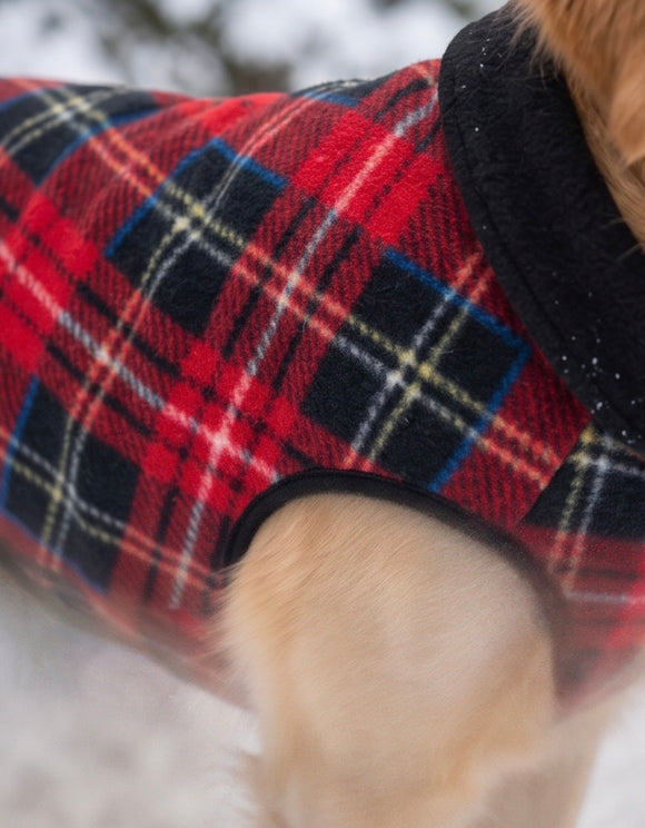 Duluth Double Fleece - Red Tartan w/ Black Reverse