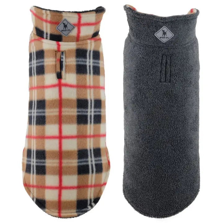 Fargo Fleece Worthy Dog Tan Plaid Jacket