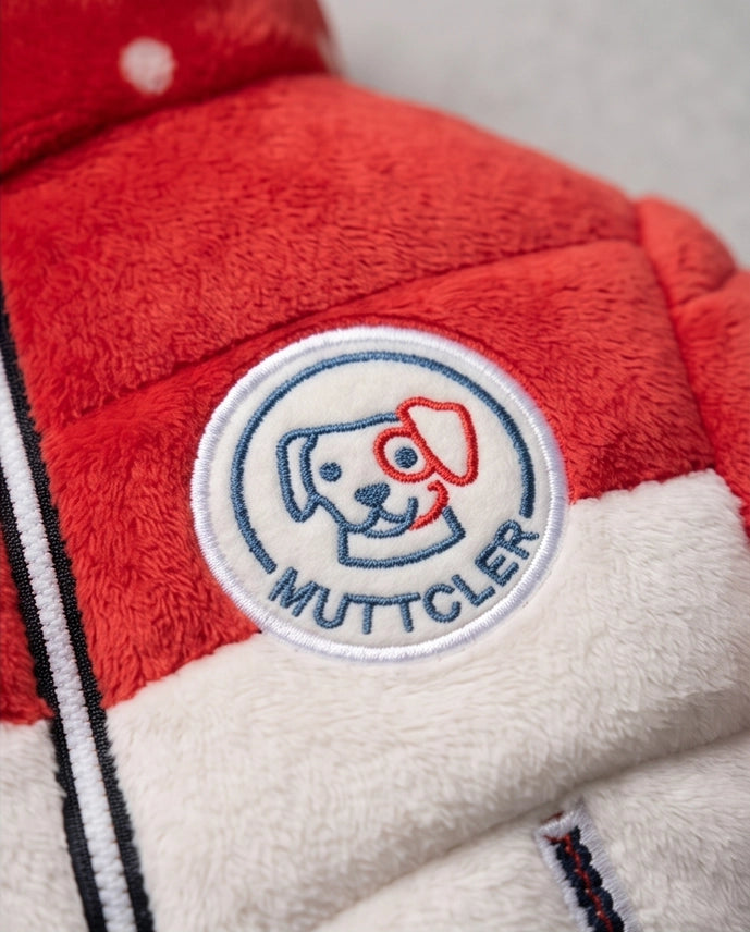 Muttcler Puffer Jacket Squeaker Dog Toy