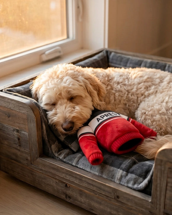Apres Ski Sweater Squeaker Dog Toy