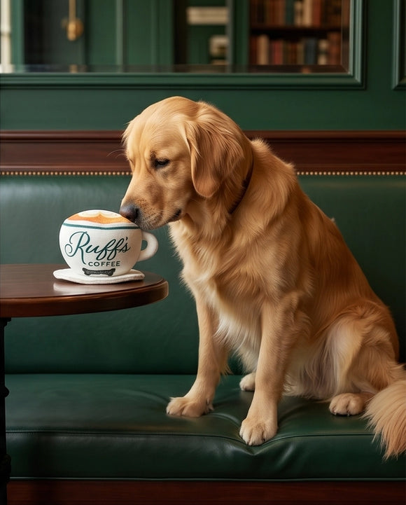 Ruff's Coffee Cup Plush Squeaker Toy