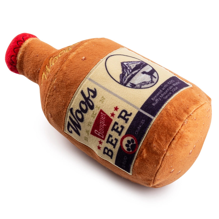 Woof Banquet Beer Bottle Dog Toy