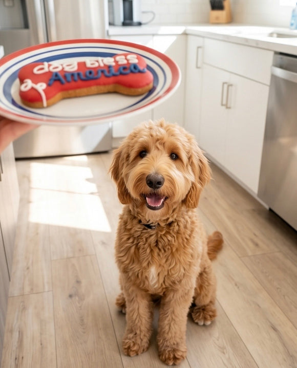 Dog Bless America Cookie