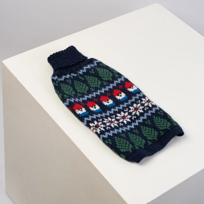 Gnome Navy Blue Alpaca Dog Sweater