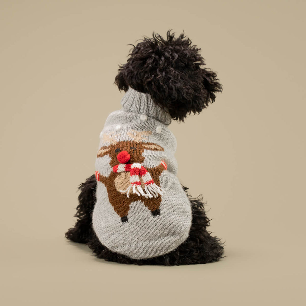 Christmas Moose Alpaca Dog Sweater