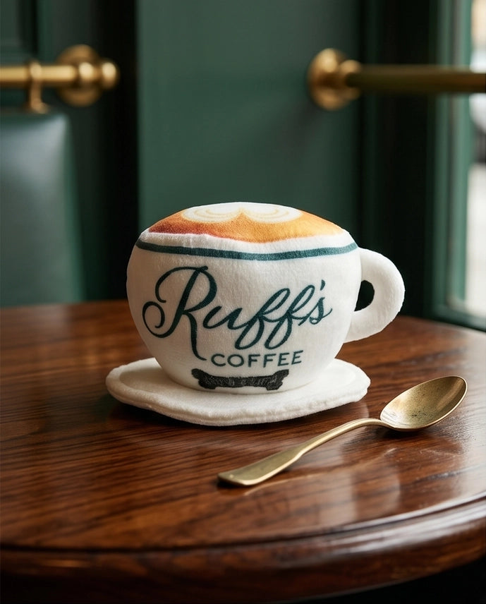 Ruff's Coffee Cup Plush Squeaker Toy