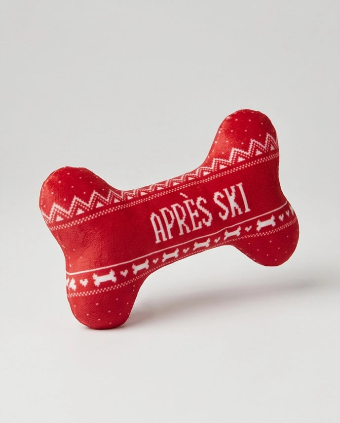 Apres Ski Fairisle Bone Squeaker Dog Toy