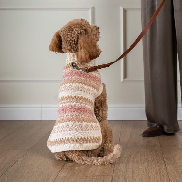 Fall Medley Dusty Pink Alpaca Dog Sweater