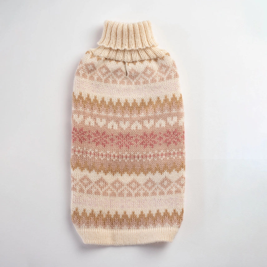 Fall Medley Dusty Pink Alpaca Dog Sweater