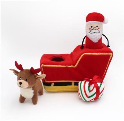 Holiday Santa Sleigh Burrow Toy
