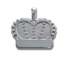Sterling Silver Crown ID Tag