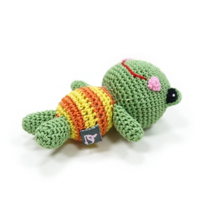 Frog Doll Knit Squeaker Toy