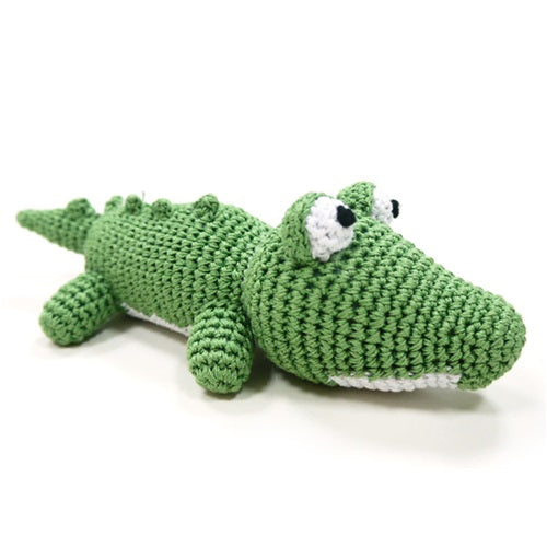 Alligator Knit Squeaker Toy