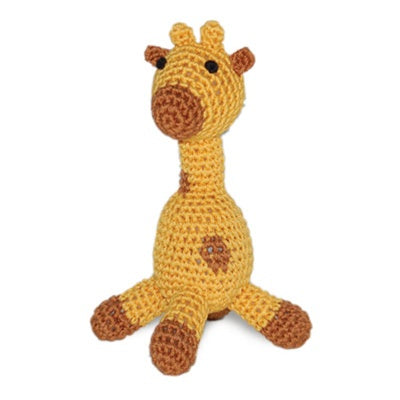 Giraffe Knit Squeaker Toy