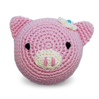 Piggy Knit Squeaker Toy