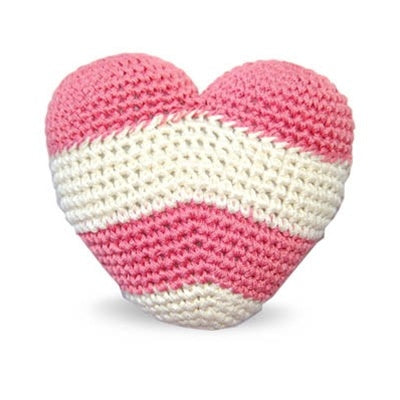 Stripy Heart Knit Squeaker
