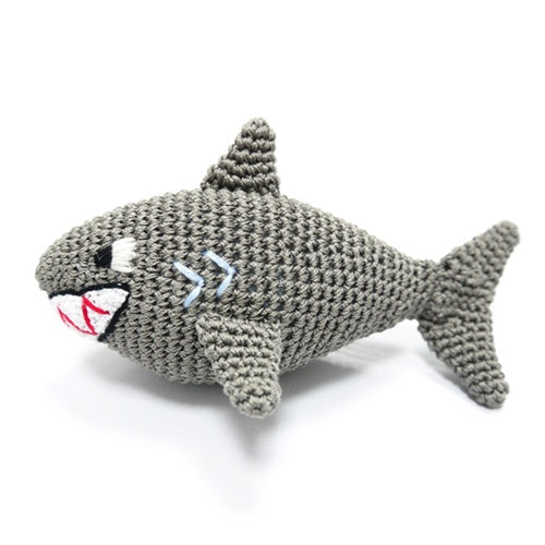 Shark Knit Squeaker Toy