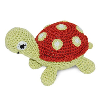 Turtle Knit Squeaker Toy