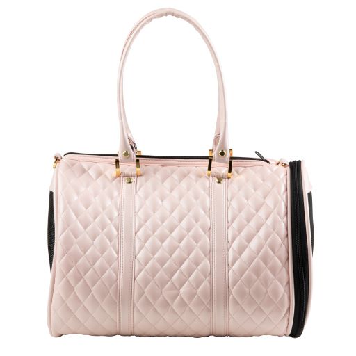Pink Quilted Duffel Bag