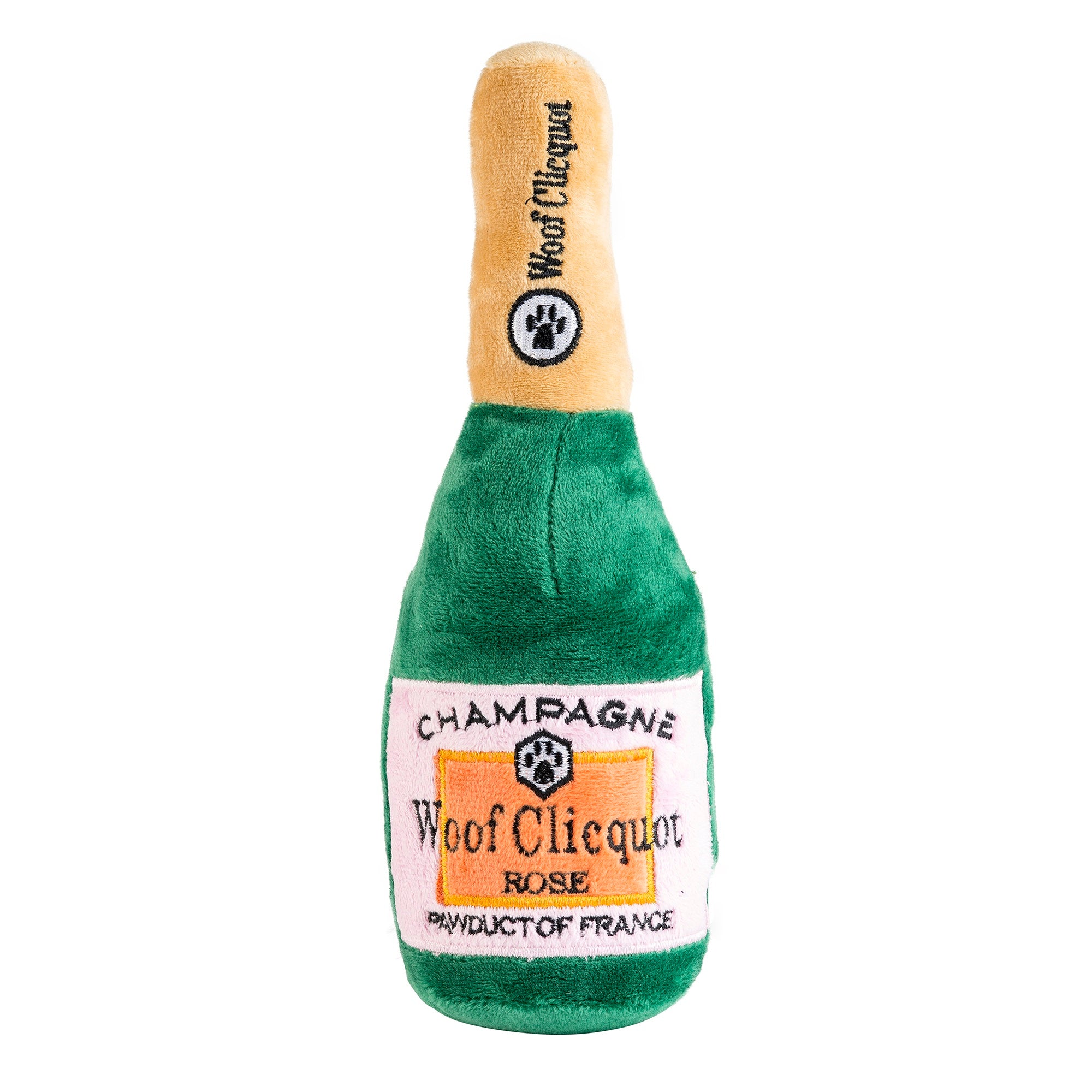 Woof Clicquot, Rose' Dog Toy, Dog Perignonn Champagne Toy, Dog Perignonn, Designer Dog Toy, Haute Diggity Dog Toy, Champagne Bottle Dog Toy - Tails in the City Woof Clicquot, Rose' Dog Toy, Dog Perignonn Champagne Toy, Dog Perignonn, Designer Dog Toy, Haute Diggity Dog Toy, Champagne Bottle Dog Toy - Tails in the City