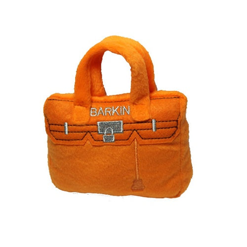 Hermes Bag Orange Barkin Dog Toy Plush Soft Stuffed Toy - China