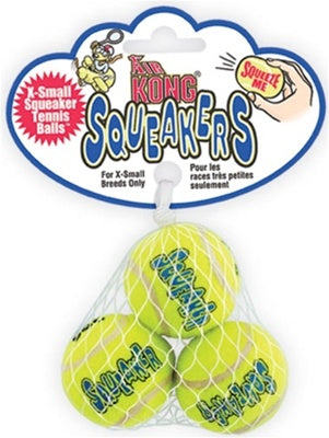 Air Kong Squeaker Tennis Balls - X-Small 3pk.