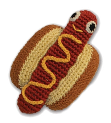 Hottie the Hot Dog Knit Toy