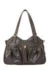 Petote Metro Bag - Chocolate Leather With Tassel