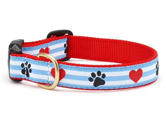 Up Country Pawprint Stripe Collar