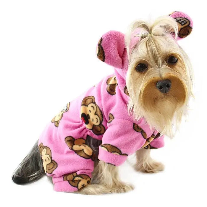 Monkey Face Pajamas Dog Pajamas Tails in the City